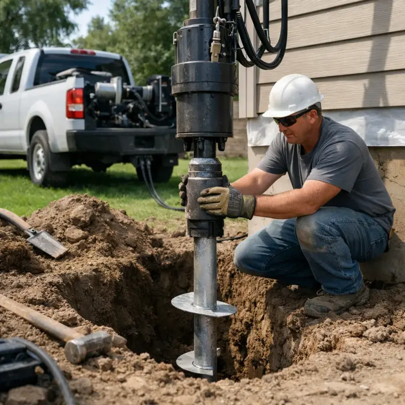 Helical Pier Installation Fredericksburg